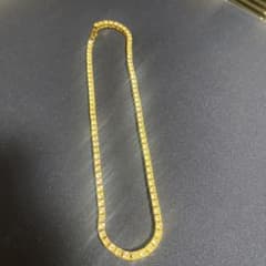 ゴールドメッキ クリスタル ネックレス テニスチェーン - メルカリ