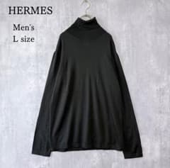 エルメス 00s初期 高級メリノウール タートルネックニット 深緑 L 美品 エルメス 00s初期 高級メリノウール タートルネックニット 深緑 L 美品