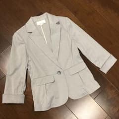 お値下げ！M-PREMIER*エムプルミエ ストライプジャケット サイズ36 Mのサムネイル