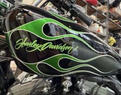 ハーレーダビッドソン タンク キャブ車 グリーン フレイムス スポーツスター用 ハーレーダビッドソン タンク キャブ車 グリーン フレイムス スポーツ