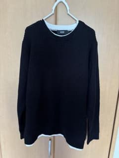 AZUL by MOUSSY ブラックニット Lのサムネイル