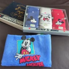 Disney 미사용 미품 미키 & 미니 손수건 핸드 타올 4장 세트