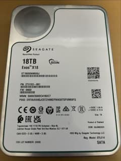 内蔵型HDD 18TB Seagate Exos X18 18TB 内蔵型HDD - メルカリ