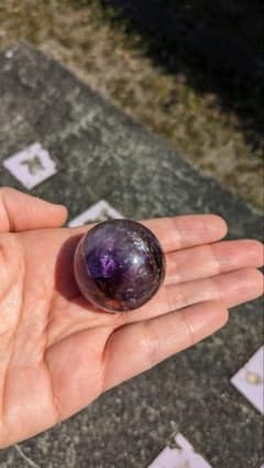 ✨️キラキラ虹入り✨️　大きめのアメトリン丸玉のサムネイル