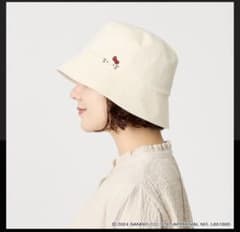 헬로 키티 버킷 모자 크림 색상