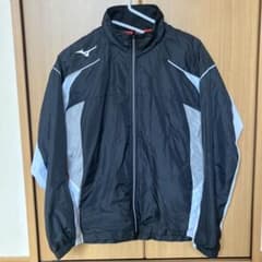 Mizuno 〔ミズノ〕軽量フルジップジャケット ブラック/ホワイトのサムネイル
