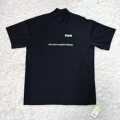 最新 TFW49 モックネック シャツ 黒 ゴルフ ウェア 冷感 ストレッチ
