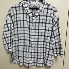 chocol raffine robe チェック柄 五分袖シャツのサムネイル
