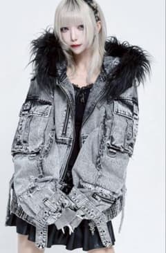『REFLEMレフレム』デニムフリンジN2Bジャケット/GREY/新品/完売品 REFLEM レフレム デニムフリンジN2Bジャケット/グレー - メルカリ