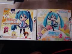 3DS 初音ミク Project mirai 1，2 ぷちぷくパック セット