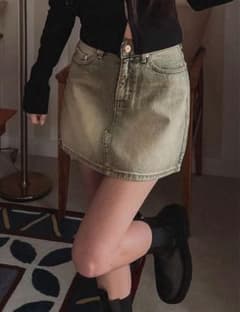 ミニ丈　デニムスカート　ミニスカートのサムネイル