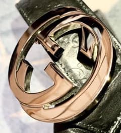 グッチ GUCCI ベルト 黒 メンズ 美品のサムネイル