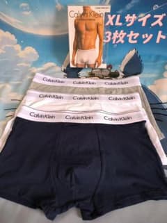 Calvin Kleinボクサーパンツ3枚セット ネイビー/ホワイト/グレーXLのサムネイル