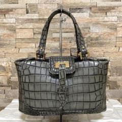 美品】JRA認定 HOMMON PREMIUM クロコダイル ハンドバッグ - メルカリ
