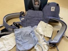 ポグネー　ヒップシート　抱っこ紐　デニムブルーのサムネイル