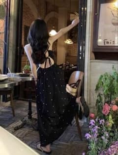 SHEIN ドット柄 キャミソール ロングワンピースのサムネイル