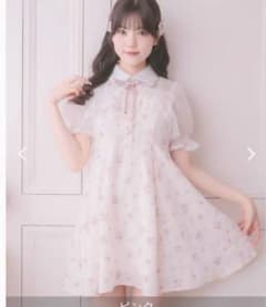 ROJITA シアーボレロ風ワンピース 花柄ピンクのサムネイル
