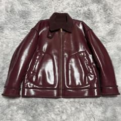 美品】6(ROKU) フェイクレザー×ボアジャケット 〈定価59,400円