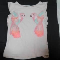 【すぐ発送】120女子　H&M　Ｔシャツ　オウム　鳥　立体的のサムネイル