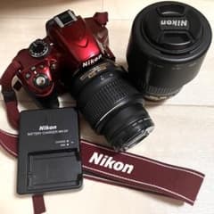 Tom様専用  Nikon D3200 ダブルズームキット レッドのサムネイル