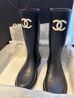 新品未使用】CHANEL シャネル レインブーツ 38 ジェニー着用 - メルカリ