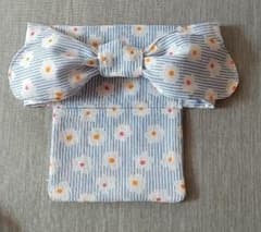 首背中ひんやり ネッククーラー ハンドメイド 水色花のサムネイル