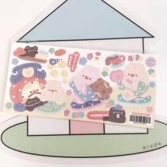 ㊱韓国作家 キャラ 人物 ステッカー シール mering 手帳デコ コラージュのサムネイル