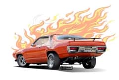 【額入り2Lイラスト】Plymouth Road Runner 440 1972のサムネイル