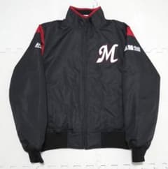 Majestic 千葉 ロッテ マリーンズ ジャケット 黒 S 美品 ブルゾン