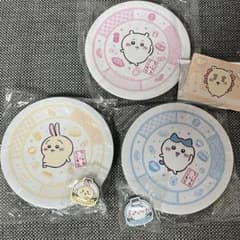 ちいかわ　くら寿司　寿司皿3枚セット&マグネットシート２個　おまけのサムネイル