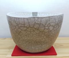 送料込【逢絢亭】茶道具 水指 大樋焼 白釉 裏千家書付 大樋年雄 共