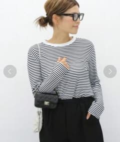 Deuxieme Classe *Coco Stripe T No5  ホワイト Deuxieme Classe（ドゥーズィエムクラス）の「COCO Stripe Tシャツ No5
