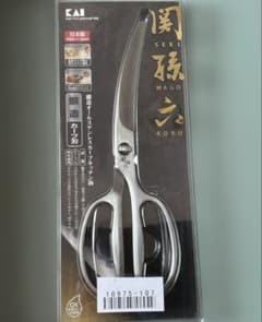 【新品未開封】関孫六 鍛造オールステンレス　カーブキッチン鋏 貝印DH3346のサムネイル