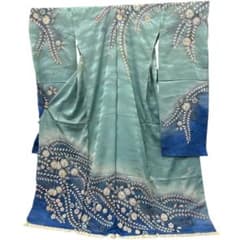 麻*☆様 正絹 振袖 翠山工房 絞り 辻ヶ花 未仕立て品 仮絵羽 - メルカリ