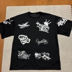 BIKE STAR グラフィティプリント Tシャツ ブラック Lサイズのサムネイル