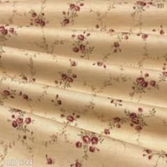 991 QUILT GATE 원단 베이지 색 붉은 장미 패치 워크