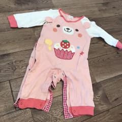 ロンパース 80 くま ピンクのサムネイル