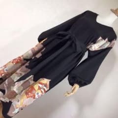 ぬ　新品　留袖　リメイク　ワンピース　ドルマンのサムネイル