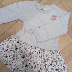 Buddy Lee（バディ・リー）スウェット花柄スカート　ドッキングワンピース