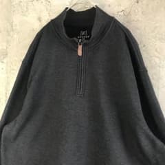 A4075 헌 옷 스웨트 블랙 하프 Zip 90s Y2K