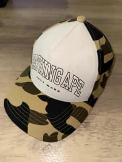 A BATHING APE カモフラ柄 キャップ BUSY WORK - メルカリ