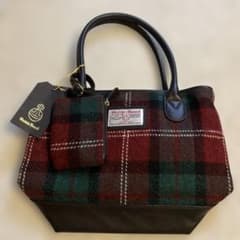 Harris Tweed チェック柄トートバッグ - メルカリ