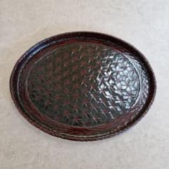 らんたい漆器 お盆 楕円形 工芸品 - メルカリ