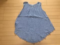 51 Degrees North ノースリーブシャツ 青白ストライプのサムネイル
