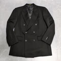 【美品】 DORMEUIL ドーメル ダブルテーラードジャケット ブラック 礼服のサムネイル