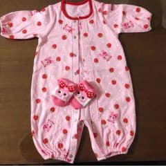 ホットビスケッツ(ミキハウス)ロンパース50-60のサムネイル