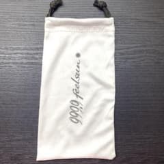 999.9 feelsun フォーナインズ メガネケース 巾着 ソフトケース 白