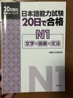 日本語能力試験20日で合格N1文字・語彙・文法 : 20日間の集中トレーニングのサムネイル