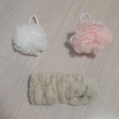 バススポンジ 2個 ヘアバンド 1個 セットのサムネイル
