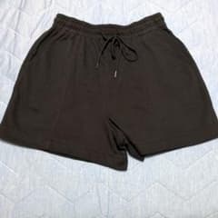 黒 スウェットショートパンツ ドローストリング付きのサムネイル